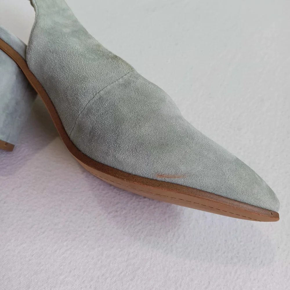 Caslon Sz 7M Light Blue Slingback Suede Heels (See Photos For Small Flaws)